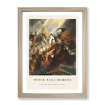 The Fall Of Phaeton By Peter Paul Rubens Exhibition Museum Painting Framed Wall Art Print, Ready to Hang Picture for Living Room Bedroom Home Office Décor, Oak A2 (64 x 46 cm)