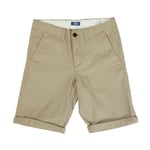 Jack & Jones Boys Boy's Fred Chino Shorts in Ecru Cotton - Size 15-16Y