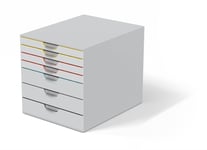 Durable VARICOLOR MIX Desktop Organiser 7 Drawer Colour Coded Storage | A4+