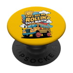 They See Me Rollin School They Waitin School Bus Driver Art PopSockets PopGrip Interchangeable