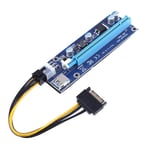 60 cm PCIE PCI-E carte Riser PCI Express Extender 1x à 16x USB 3.0 SATA à 6Pin IDE Molex adaptateur pour minier Bitcion Miner