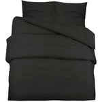 Vidaxl - Ensemble de housse de couette Noir 260x240 cm Coton Noir