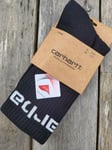 Genuine CARHARTT Black / Wax Logo Cushioned CREW Sports SOCKS  6-11 / 39-46