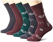 JACK&JONES Men's JACPAISLEY SOCKS 5 PACK, Phantom/Pack:Port Royale-Pinegrove-Port Royale-Phantom, One Size