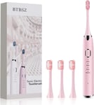 Smart Electric Toothbrush Sonic 6 Modes Rechargeable with 4 Brush Heads Advanced