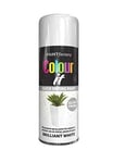 BRILLIANT WHITE AEROSOL SPRAY PAINT ALL-PURPOSE GLOSS WOOD METAL SPRAY 400ML