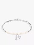 Joma Jewellery Bride to Be Bridal Pearl Beaded Bracelet, Silver