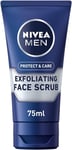 NIVEA MEN Protect & Care Exfoliating Face Scrub (75Ml),with Aloe Vera