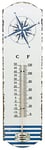 Générique 507 Rose des Vents Thermomètre Mural Fer Blanc 7 x 26 x 1 cm