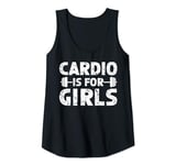 Womens Fitness Cardio Is For Girls Workout Funny Gym Tank Top