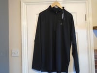 NEW UNDER ARMOUR LS  1/4 ZIP HEATGEAR TOP ~ SIZE XL ~ 48" CHEST ~ COLOUR ~ BLACK