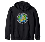 French Horn Makes The World Go Round, Brass Musician Zip Hoodie