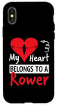 Coque pour iPhone X/XS Valentines Day Design - My Heart Belongs to a Rower