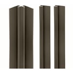 Lot de 2 profilés de finition + 1 profilé d'angle pour panneau mural de douche, DécoDesign Schulte Taupe, 255 cm