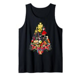 Xmas Decoration Santa Hat Music Instruments Christmas Tree Tank Top