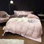 Duvet Covers Full Queen Size Comforter Set Duvet Cover Set King Size Cotton Duvet Cover Set Bedding Set 100% Egyptian Cotton Double 4 pcs White Green Red Navy Pink 1 Quilt Cover