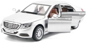 Paelf Alliage Voiture modèle Six Porte retirez Le Son et Le Jouet léger modèle de Voiture modèle S600 Simulation Alliage Voiture modèle 1/32 Jouet pour Enfants Voiture S600 Son Noir/Blanc Enfants Ed