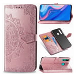 Honor Mandala 9X / Pro Flip kotelot - Ruusukulta Pinkki