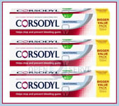 3x CORSODYL Whitening Toothpaste - Stop Bleeding Gums - Healthy Gums - 100 ML