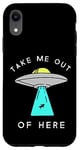 iPhone XR Alien UFO spaceship get me out here take me out Aliens Case