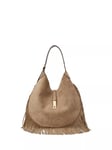 Polo Ralph Lauren Polo ID Suede Shoulder Bag, Clay