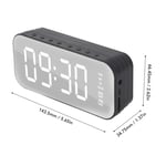 Subwoofer Mirror Digital Clock Speaker Alarm Clock Retro FM Radio For