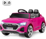 12v Voiture Electrique Enfants SQ8 Electrique Enfants Télécommande Musique Klaxon Lumières LED Démarrage Progressif Rose