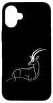 Coque pour iPhone 16 Plus Sable Antelope Antelope Line Art Mammifère Art Zoologiste