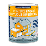 Peinture façade PROCOM crépi, façade à relief, imperméabilisation et protection des façades - Durable jusqu'à 10 ans 2.5 litres Blanc