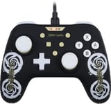 Konix Jujutsu Kaisen Manette Filaire pour Nintendo Switch, Switch OLED et PC - Fonction Vibration - Câble 3 m - Noir et Blanc