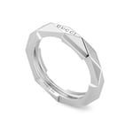 Gucci Link to Love 18ct White Gold 4mm Studded Ring - O.5