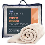 Silentnight Wellbeing Copper Double Mattress Topper - Natural Anti-Allergy, Coo