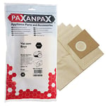 Paxanpax VB351, Lot de 5 Sacs en Papier compatibles avec Bosch Siemens Type D, E, F, G, H Activa, Alpha, Kids & Fun, Super VS Series, Marron