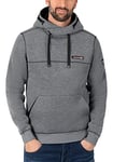 Timezone Men's Hi-tech Hoodie Hooded Sweatshirt, Dark Grey Blend, XXXL