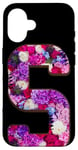 Coque pour iPhone 16 S Motif floral roses violettes roses