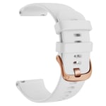 Läder Smart Watch Armband För HUAWEI WATCH GT 4 41mm/Garmin Venu 3S/Venu 2S Armband Rose Gold Spänne 18mm Armband Armband Silikon vit Silicone whit 18mm Venu 2S Silicone white