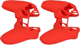 2 Pcs Ps5 Controller Skin Grip Cover, Coque Pour Ps5 Soft Empêcher De Glisser Antipoussière Silicone Protecteur Caoutchouc Housse De Protection Pour Manette Ps5 (Rouge)