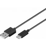 Kabel usb 2.0 a-c s/s 3.0m schwarz - Cable - Digital (59124) - Goobay