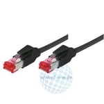 Tecline Câble Ethernet de catégorie 6a Noir 1 m