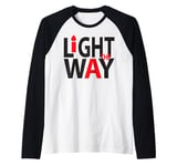 Light the Way Enlightenment Spiritual Inspirational Raglan Baseball Tee