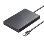 2,5" ulkoinen kiintolevy-/SSD-kotelo UGREEN CM471, USB-A 3.2 Gen 1 5Gbps (musta)