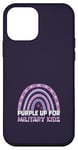 Coque pour iPhone 12 mini Purple Up pour enfants militaires, enfant militaire arc-en-ciel violet