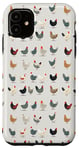 Coque pour iPhone 11 Motif poules, oiseaux, ferme, animaux