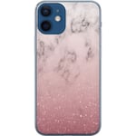 Apple iPhone 12  Transparent Mobilskal Glitter och marmor