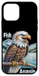 Coque pour iPhone 12 mini Majestic Eagle Fisher surplombant un lac de montagne