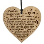 Auntie And Uncle Gift Idea Thank You Gift Brother Sister Gifts Wooden Heart