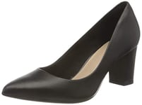 Clarks Aubrie Sun, Women’s Closed-Toe Pumps, Black (Black Leather), 5.5 UK (39 EU)