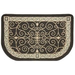 Pilgrim Hearth Tapis en polypropylène en Forme de U, café/Brun Clair, Sable doré/Bleu Sarcelle Clair, 0,9 x 0,4 m