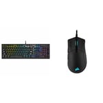 Corsair K60 RGB PRO LOW PROFILE Mechanical Gaming Keyboard QWERTY, Black & SABRE RGB PRO CHAMPION SERIES Gaming Mouse Black