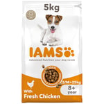 IAMS Complete Dry Dog Food for Senior 8+ Small and Medium Breeds with Chicken 5 kg